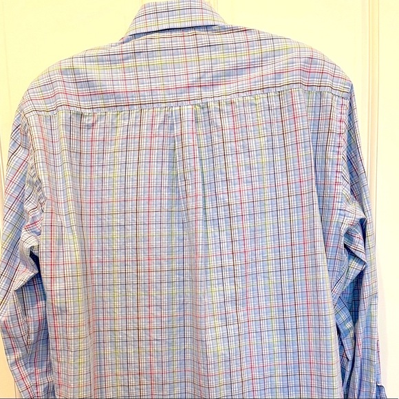 EUC, Peter Millar, L/S button down, beautiful pattern, great color pallette, L - Picture 9 of 10